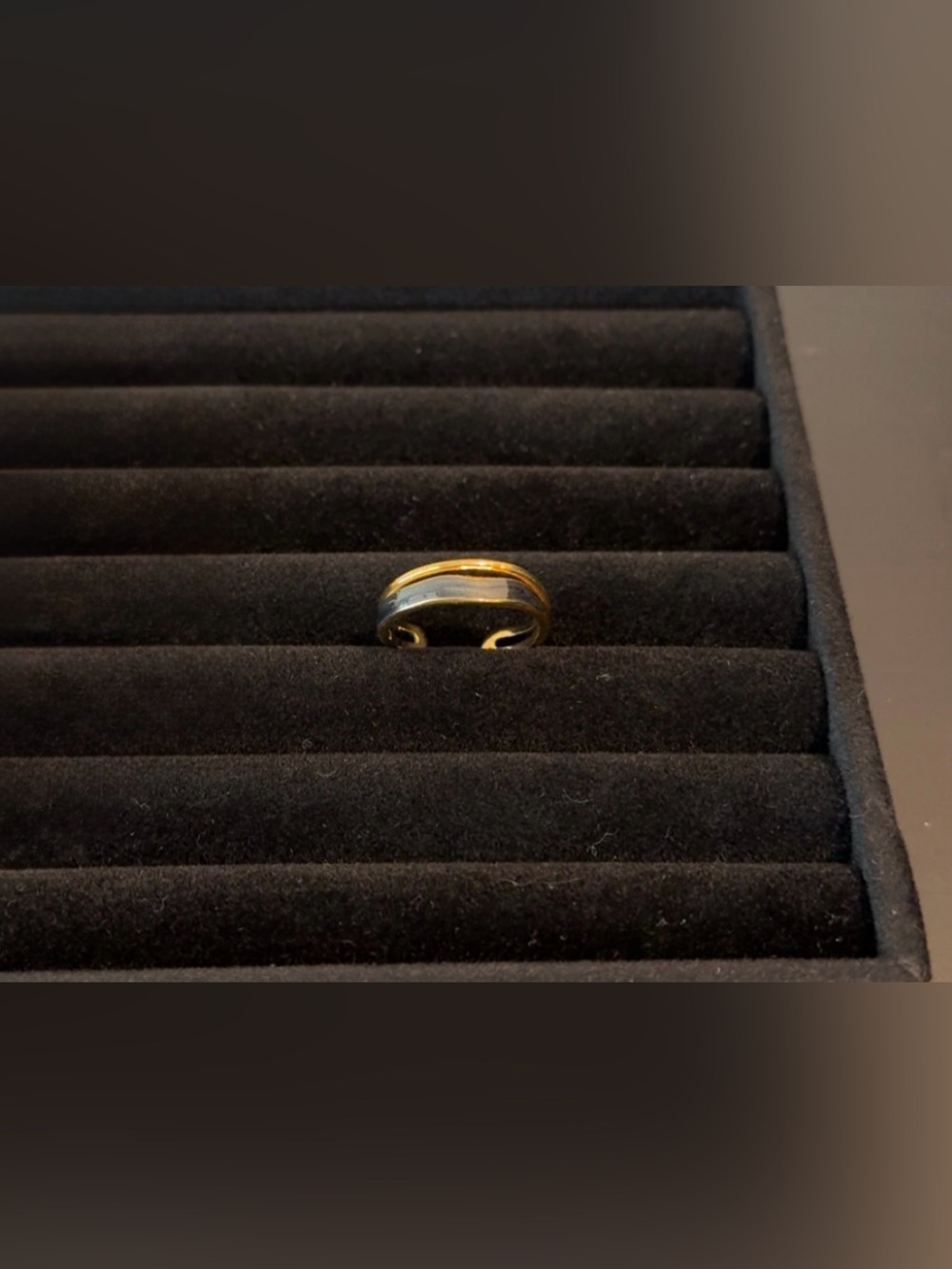 Black and Gold Ring Adjustable